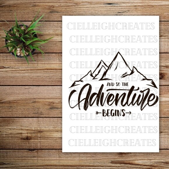 *2 for $20* And So the Adventure Begins vinyl decal Sticker Handcrafted - Picture 1 of 5